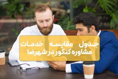 جدول مقایسه خدمات مشاوره کنکور در شهرضا